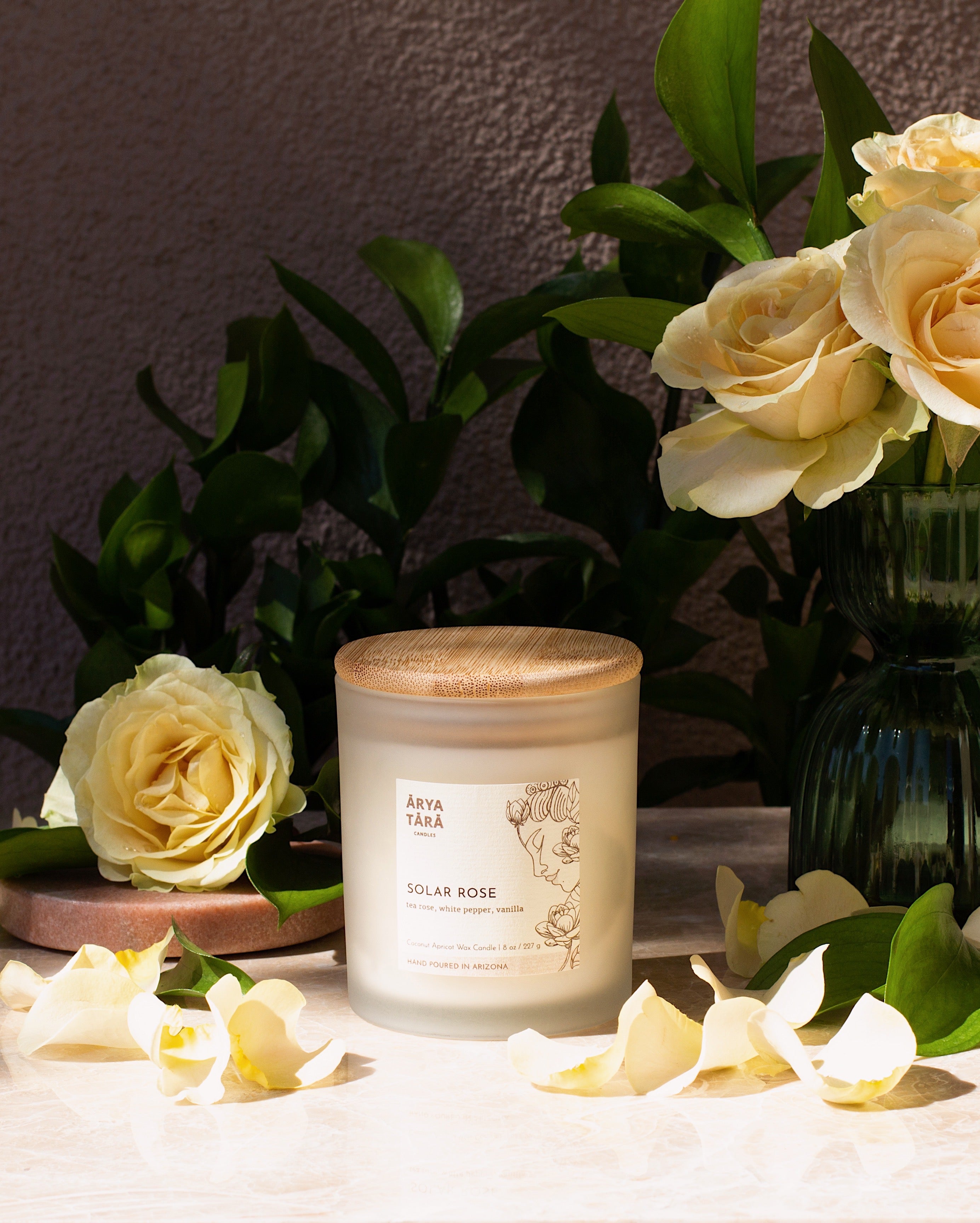 Solar Rose Candle