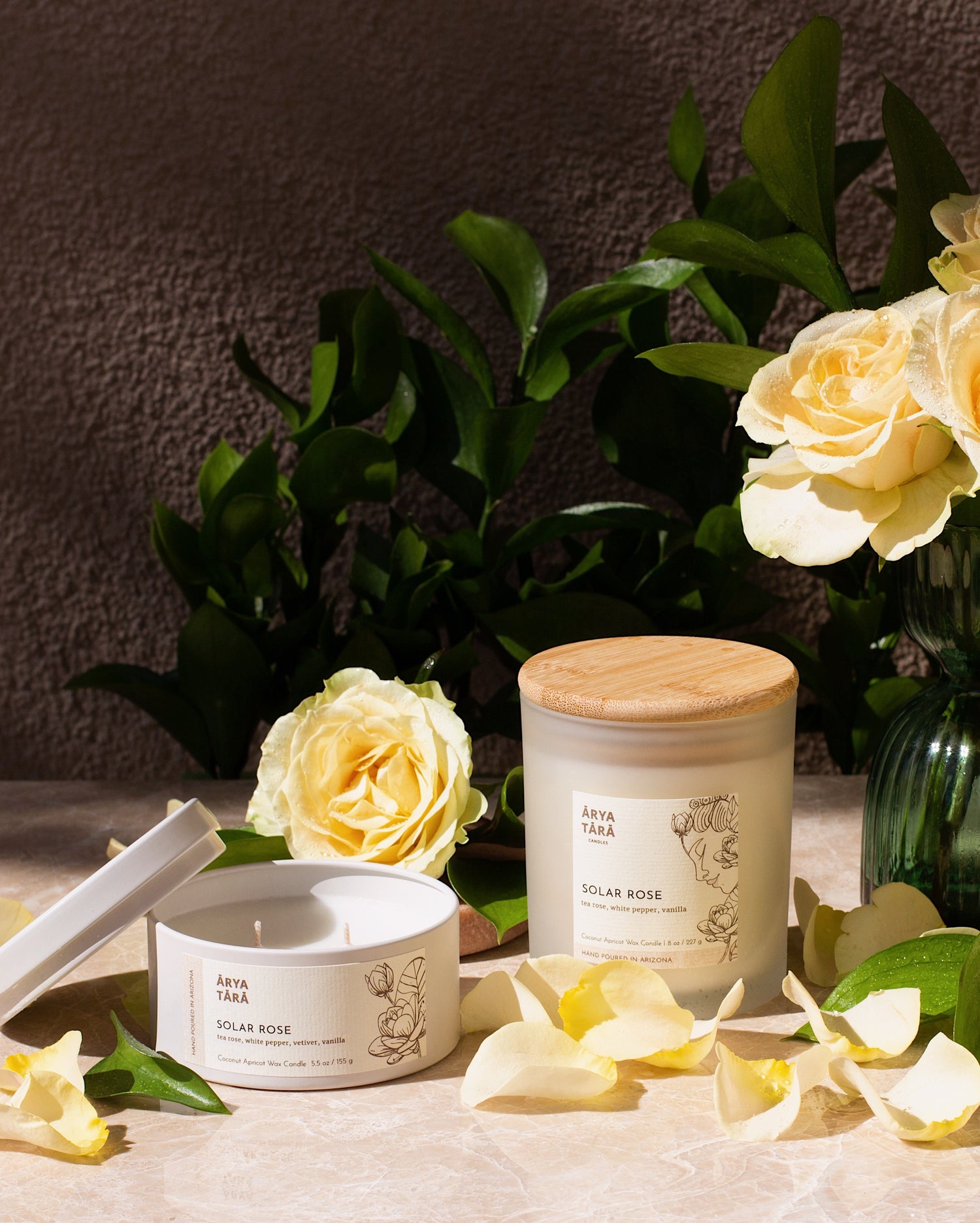 Solar Rose Candle