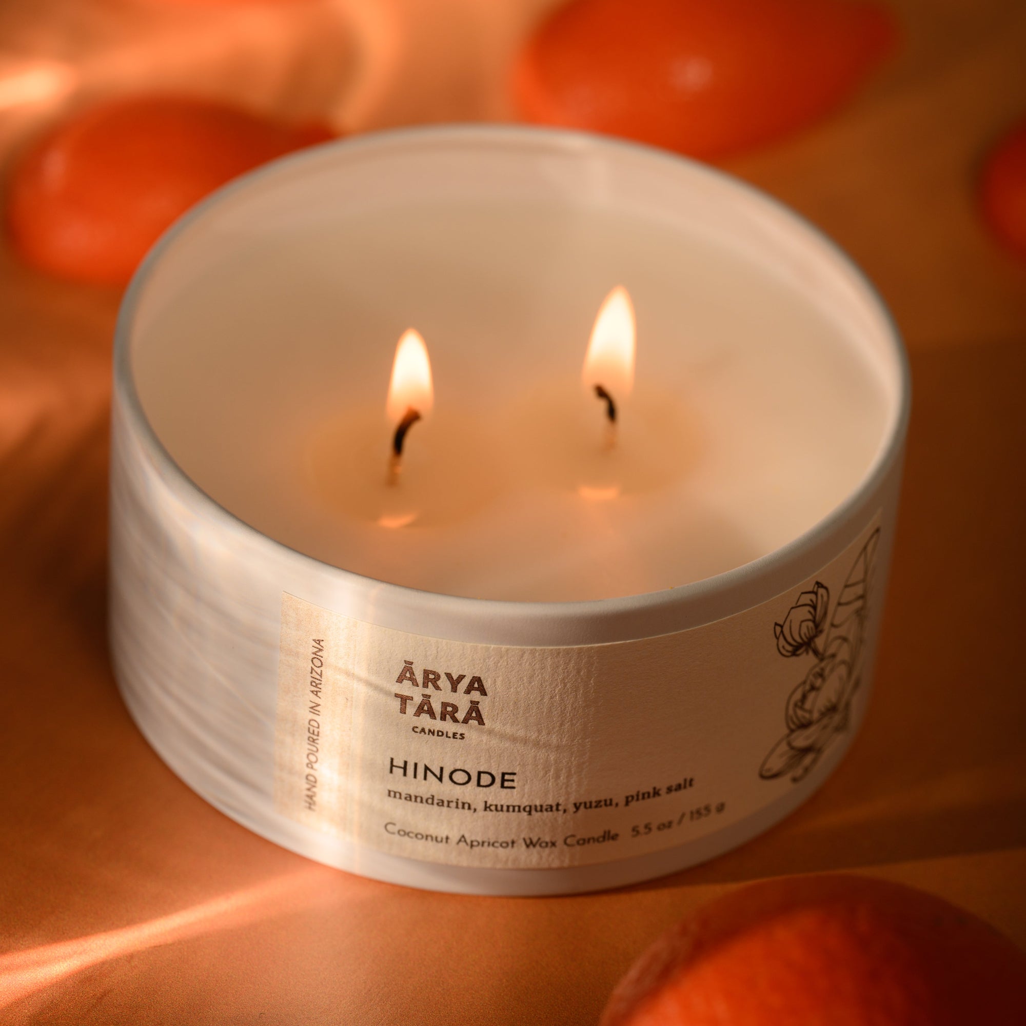 Hinode Candle | Lotus Tin