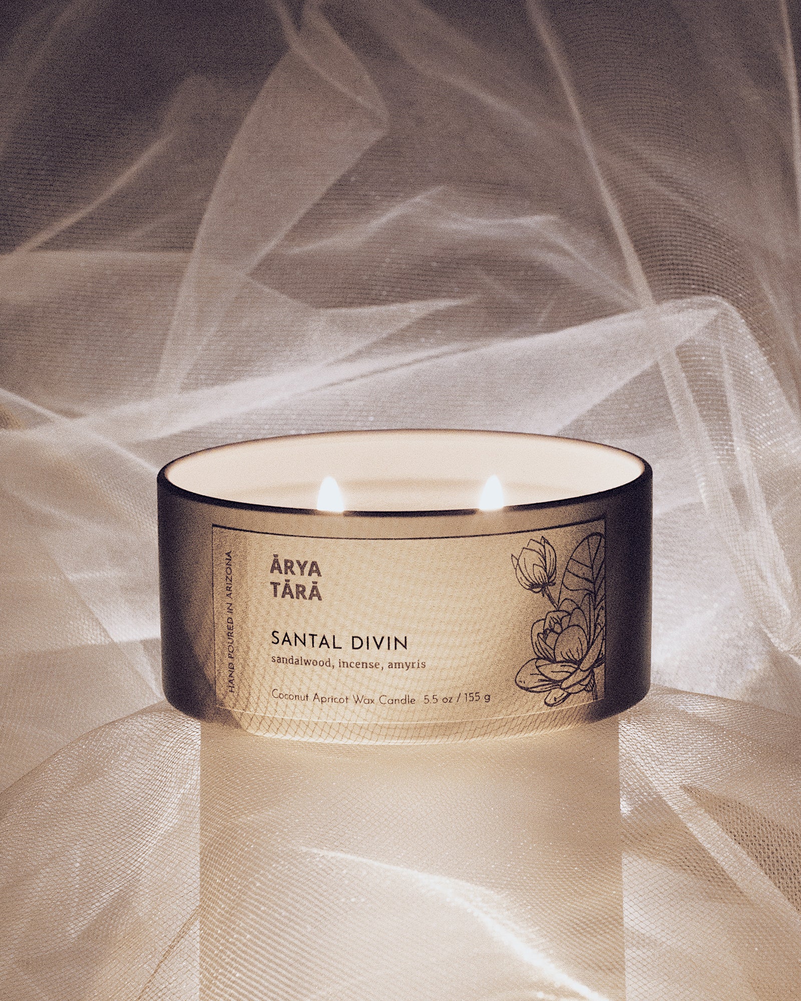 Santal Divin Candle | Ivory Tin