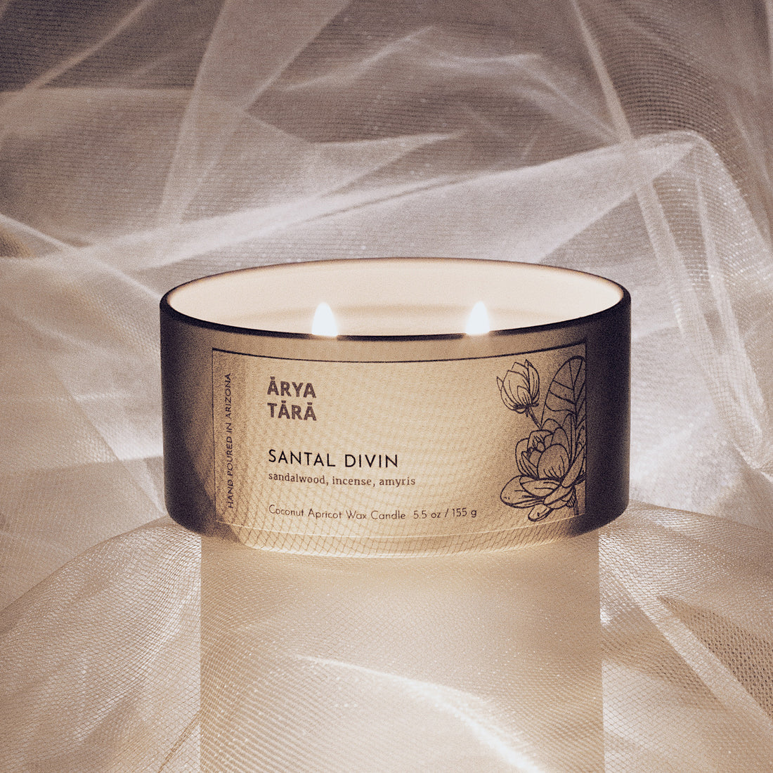 Santal Divin Candle | Ivory Tin