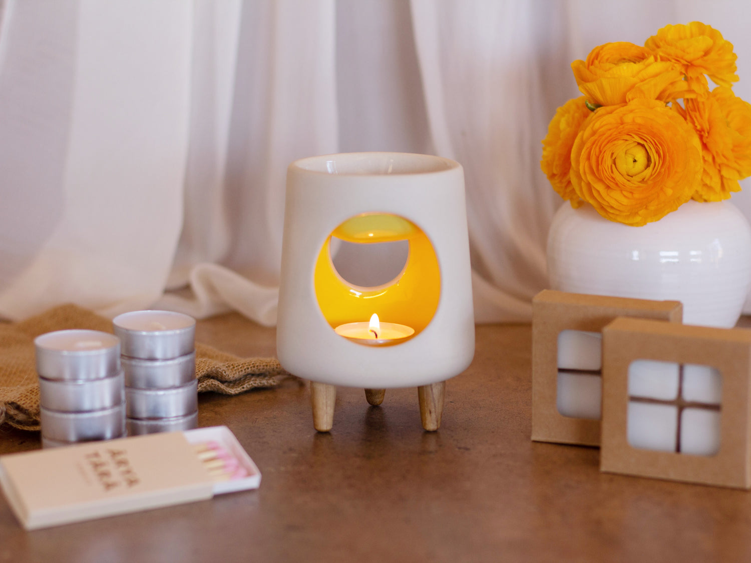 Ceramic wax warmer | Yellow