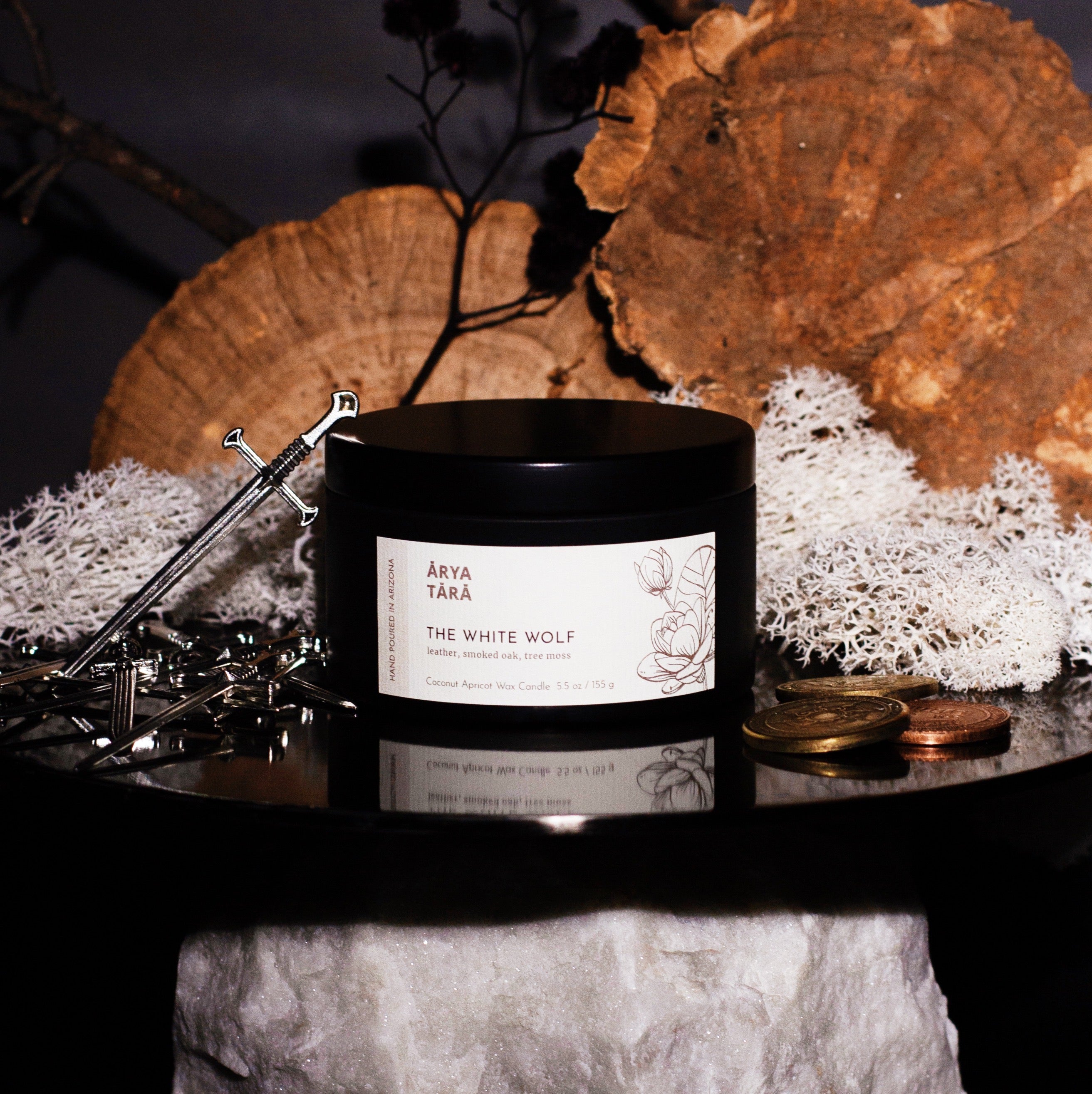 The White Wolf Candle | Onyx Tin