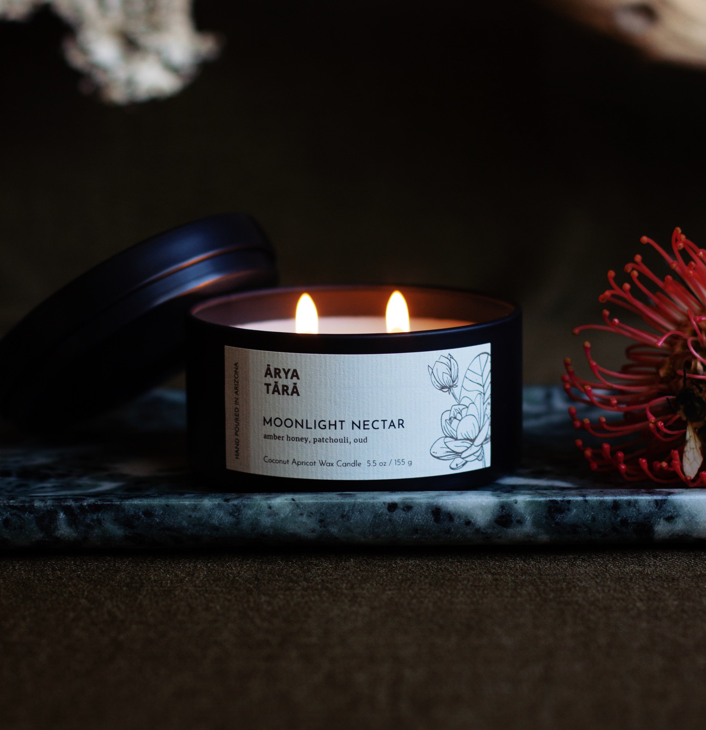 Moonlight Nectar Candle | Onyx Tin